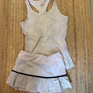 Prince White Tennis Tank and Skirt Set